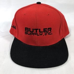 BUTLER SUPPLY INC KILLARK NISSIN CAP HAT SNAPBACK RED BLACK ONE SIZE FITS MOST